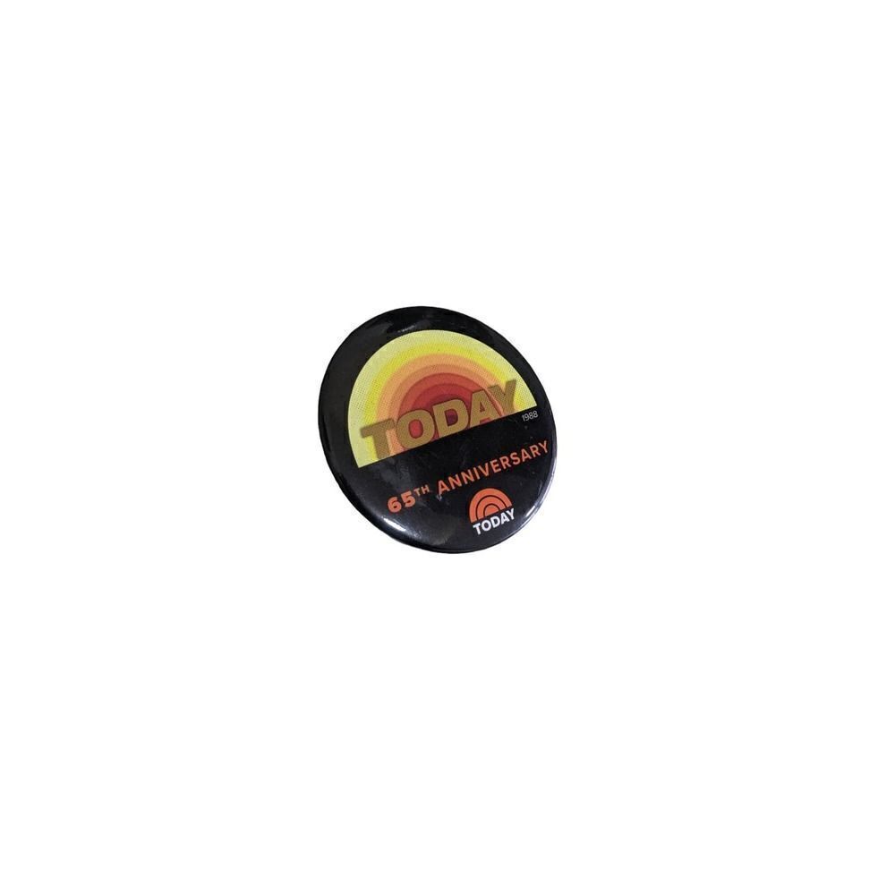 NBC‎ Today Show 65th Anniversary Pin Button Vintage 1988 80s